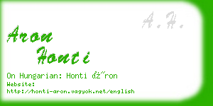 aron honti business card